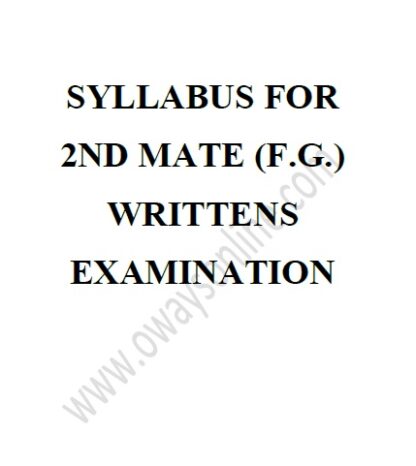 2nd Mate (F.G.) Writtens Exams Syllabus