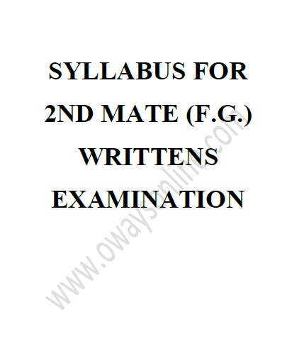 2nd Mate (F.G.) Writtens Exams Syllabus