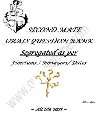 2nd Mate MMD Orals Surveyor Question Set mumbai