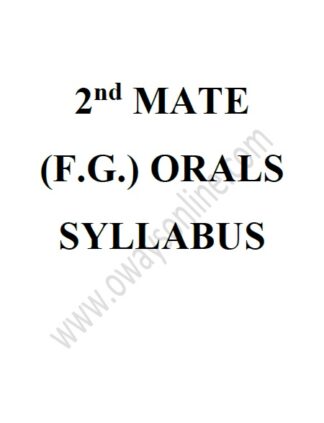 2nd Mate Orals Syllabus