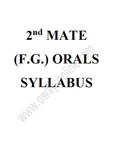 2nd Mate Orals Syllabus