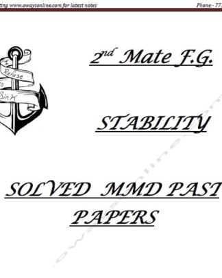 2nd Mate Stability Solved MMD Past papers - Numericals Only