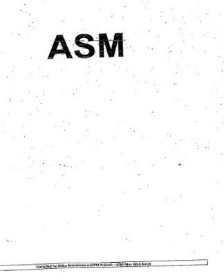 ASM / Masters Orals Preparatory Notes by Shibu & P.M. Prakash