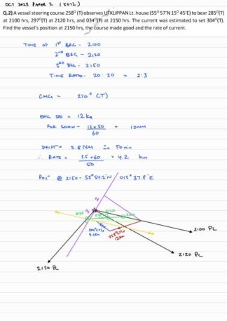 Navigation Solved Numericals MMD Past Papers Phase 1 Chief Mate