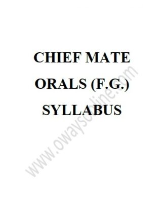 Chief Mate Orals Syllabus