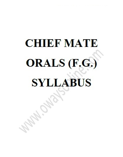 Chief Mate Orals Syllabus