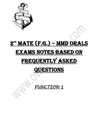 Function 1 Oral MMD Exam FAQ Notes 2nd Mate