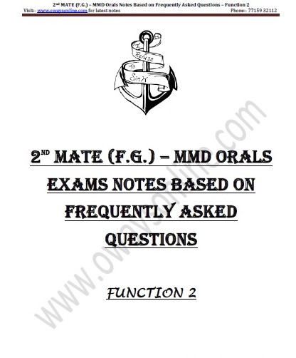 Function 2 Oral Exam FAQ Notes 2nd Mate