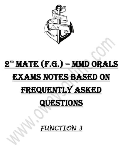 Function 3 Oral Exam FAQ Notes 2nd Mate
