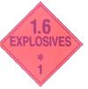 IMDG - Hazardous Materials Warning Placards - CLASS 1.6 Explosives