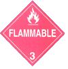 IMDG - Hazardous Materials Warning Placards - CLASS 3 FLAMMABLE
