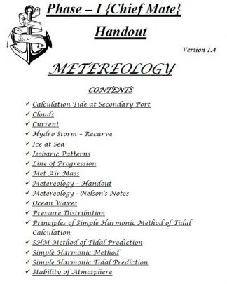 Metereology Consolidated Notes for Phase 1 Chief Mate