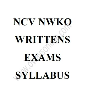 NCV NWKO Writtens Exams Syllabus