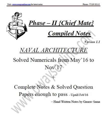 Naval Architecture Class Notes Phase 2 Chief Mate by Gaurav Sama