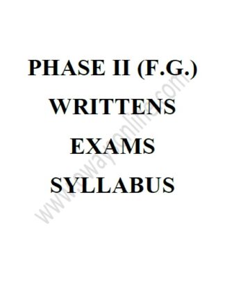 Phase 2 (F.G.) Writtens Exams Syllabus