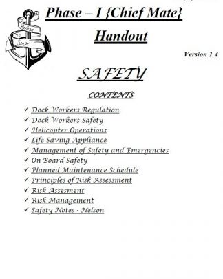 Safety Consolidated Notes for Phase 1 Chief Mate