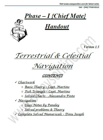 Terrestrial & Celestial Navigation Consolidated Notes for Phase 1 Chief Mate (V 1.5)